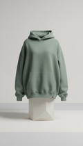 Hoodie surdimensionné vert sauge coton doux